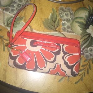 Coach Poppy Floral Scarf Wristlet
