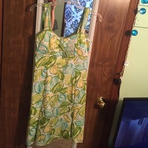 R & K green blue and yellow sun dress