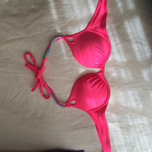 Hot Pink Victoria's Secret Push-Up Bikini Top