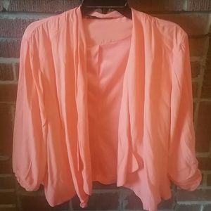 NWOT Peach Dress Cardigan