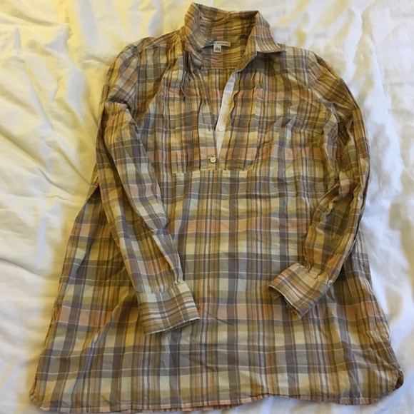 Banana republic plaid tunic top size L