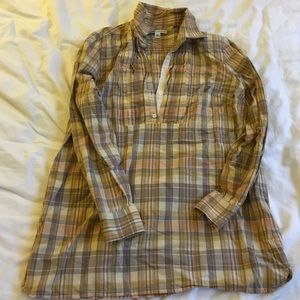Banana republic plaid tunic top size L
