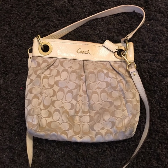 Coach Shoulder/Crossbody Purse - Leather and Cloth