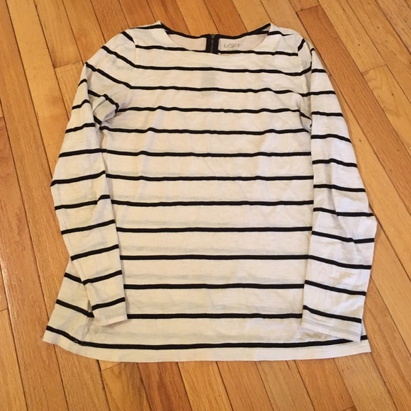 Striped Long-sleeved Tee from LOFT
