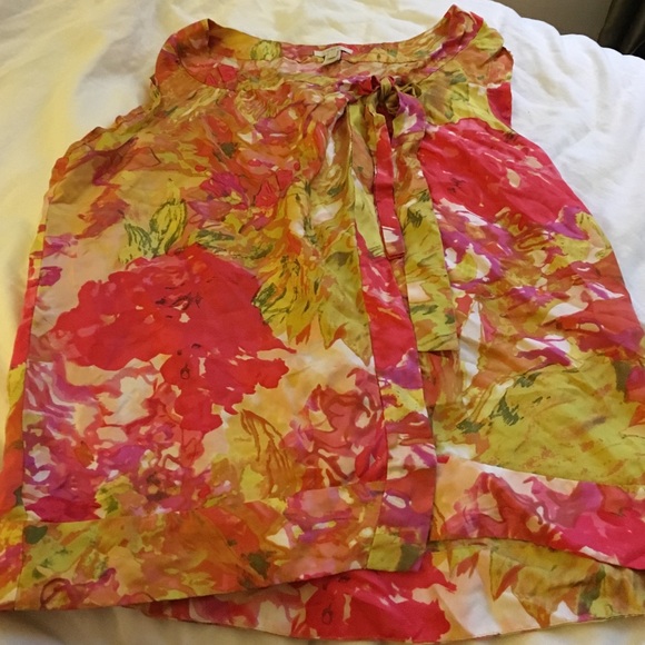 Jcrew silk floral blouse size 12