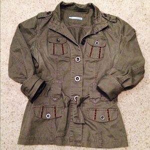 Maurices Green military jacket size small