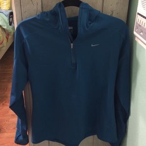 Nike quarter zip with hood