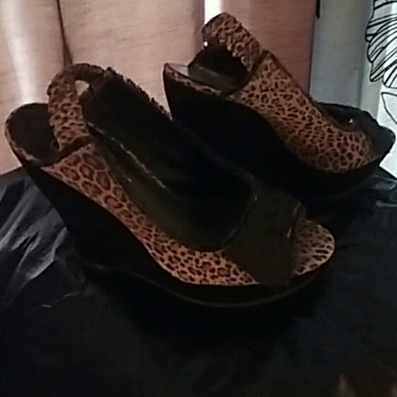 Jessica Simpson Platform Slingback Wedge Heels