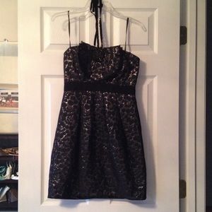 Black and silver BCBG Max Azria cocktail dress