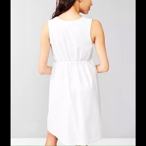 NWT GAP Maternity White Shirt Dress 4 - Picture 3 of 4