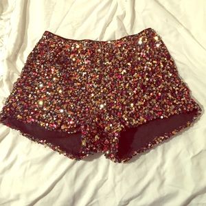 forever 21 colorful sequined shorts
