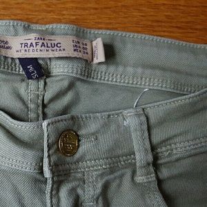 Olive ZARA Trafaluc Slim Denim