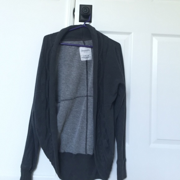 Soft, gray cardigan