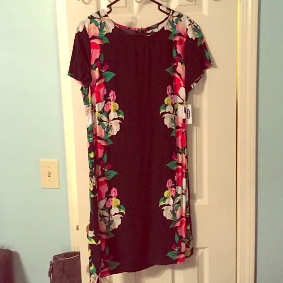 Black floral Shift Dress