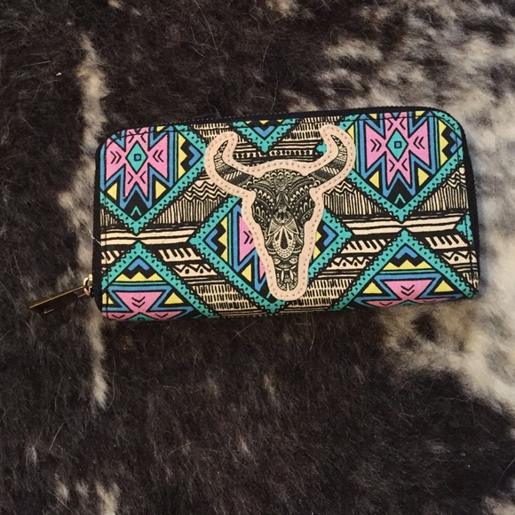 Target Patterned Cowskull wallet