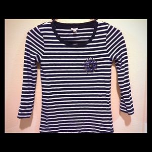 *PRICE DROP* J.Crew Striped Top w/ Beading