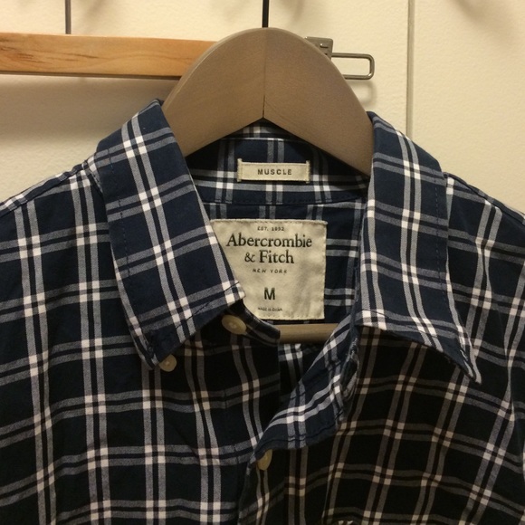 Blue plaid button down shirt - Abercrombie