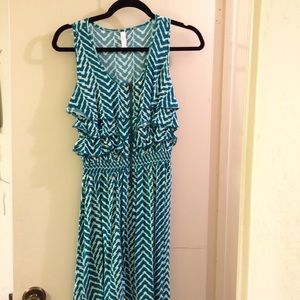 Chevron-ish Style Hi-Lo Dress