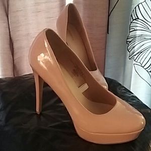 Fawn colored platform heels