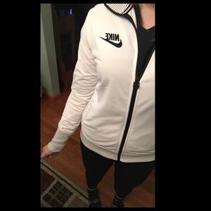 White nike zip up jacket