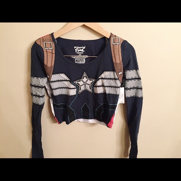 NWT Captain America Crop Top