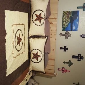 King size western bed set.