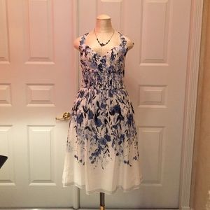Ann Taylor sundress with blue flowers