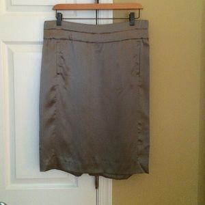 J Crew silk skirt grey