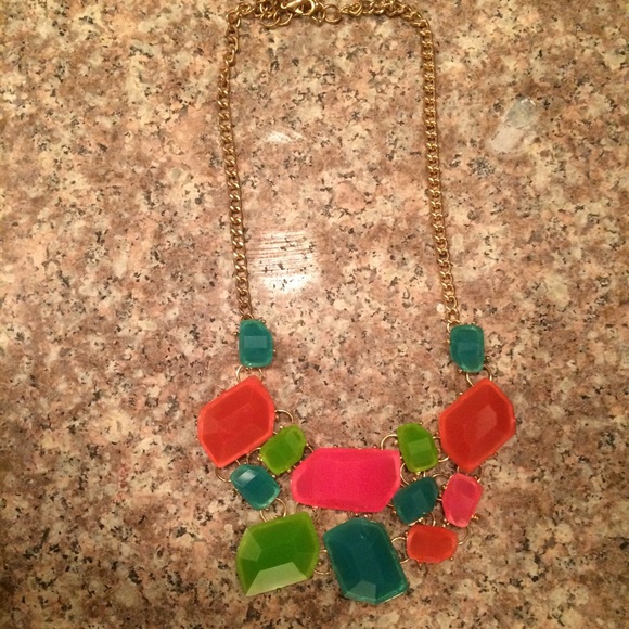 Multi-Colored Neon Statement Necklace
