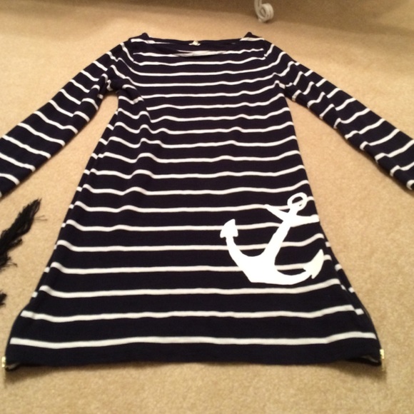 J Crew Navy Anchor Dress