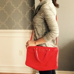 Kate Spade red patent handbag