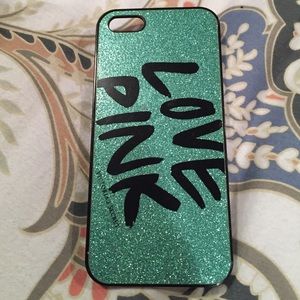 iPhone 5 PINK glittery phone case