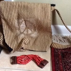 Crossbody peace sign, embroidered