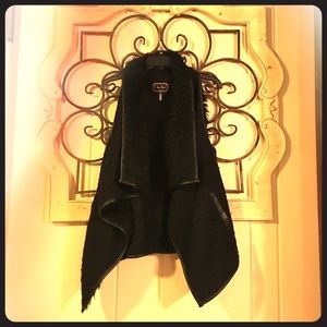 Love Tree black fur vest