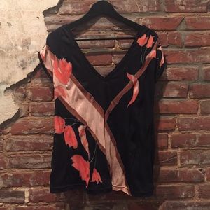 Free People Floral Print Tee