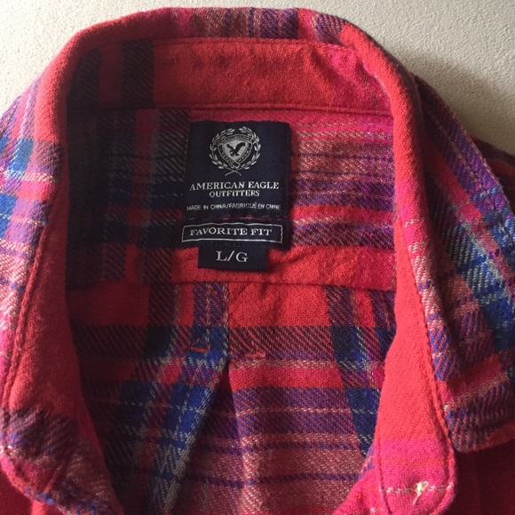 American Eagle, flannel shirt.