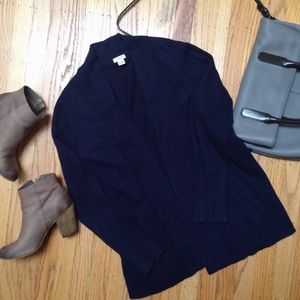 Navy Open Cardigan