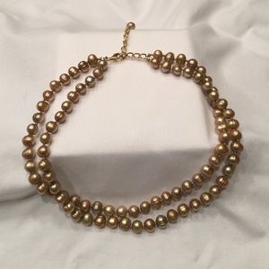 Fashion double strand pearl necklace
