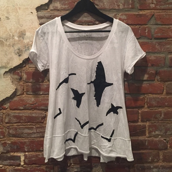 Free People Burnout Lace Print Swing Tee