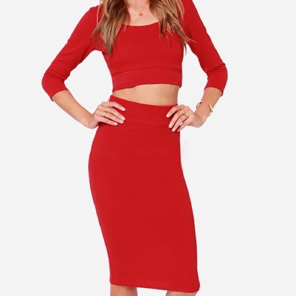 Hot Red Two Piece 💃🏻