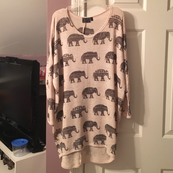 Hi low elephant tunic