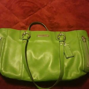 Green Coach Bag...like new. Price drop
