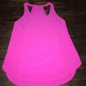 NWOT only tried on hot pink lulu tank