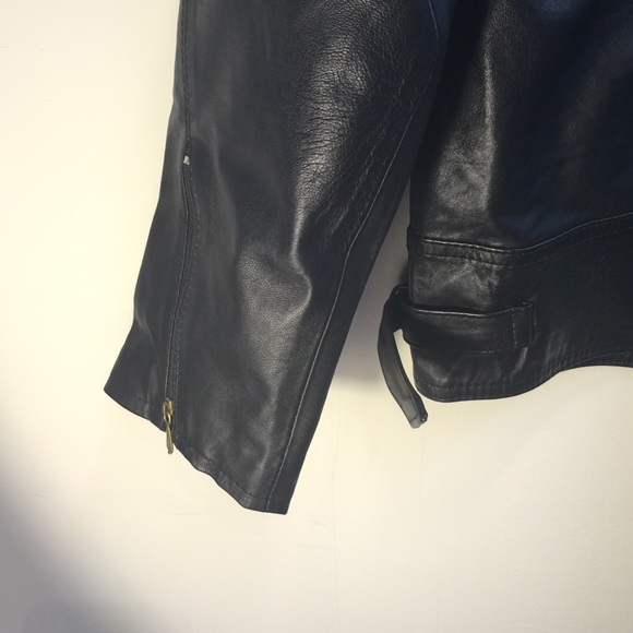 90's Leather Moto Jacket - Picture 3 of 4