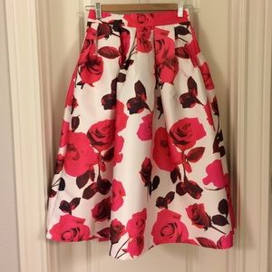 Flower midi skirt