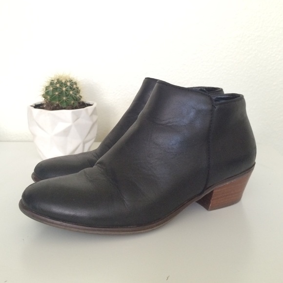 Black Leather Booties
