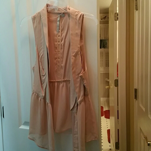 Tan pink vest with sheer bottom