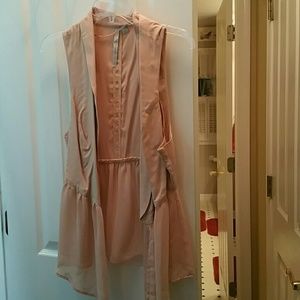Tan pink vest with sheer bottom