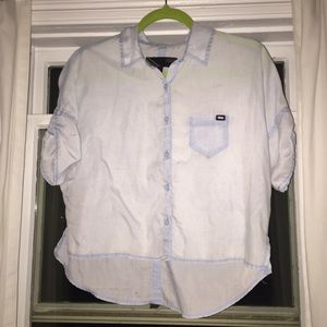 Vans Sheer Button Up Top