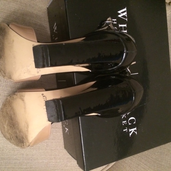 Classic! Retro- Black & Tan Patent Leather Sandals - Picture 3 of 4